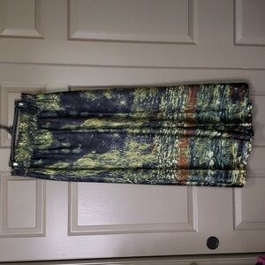 NWT Aiden lane grace satin wilderness print wide leg Pant size medium